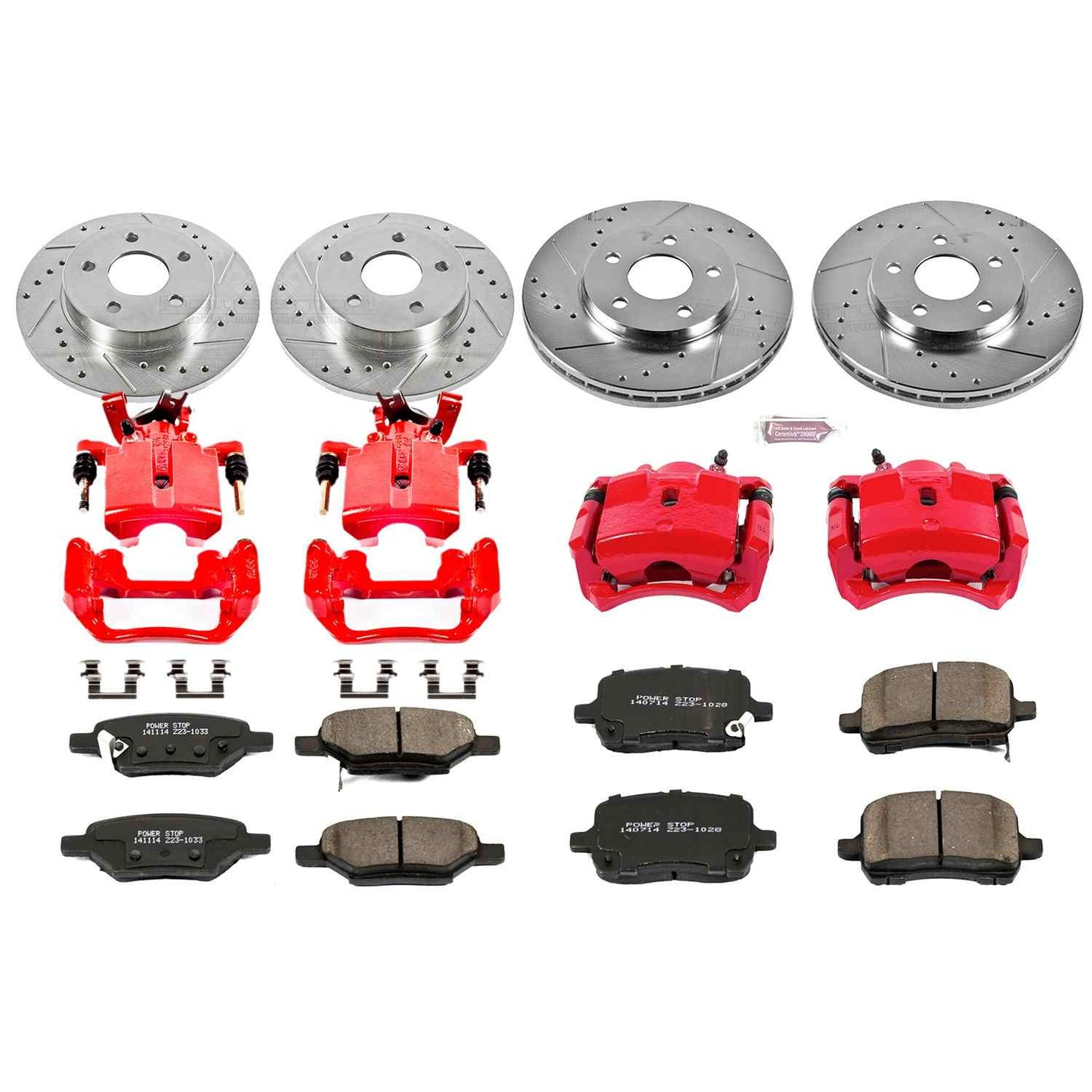 PowerStop Power Stop 04-08 Chevrolet Malibu Z23 Evolution Kit w/ Calipers - Front and Rear KC1618