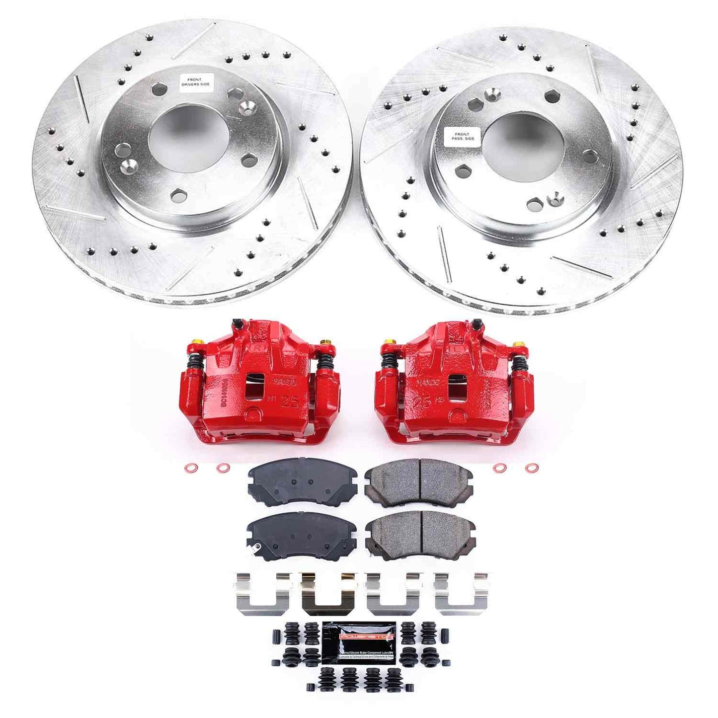 PowerStop Power Stop 03-05 Hyundai Tiburon Z23 Evolution Kit w/ Calipers - Front KC165A