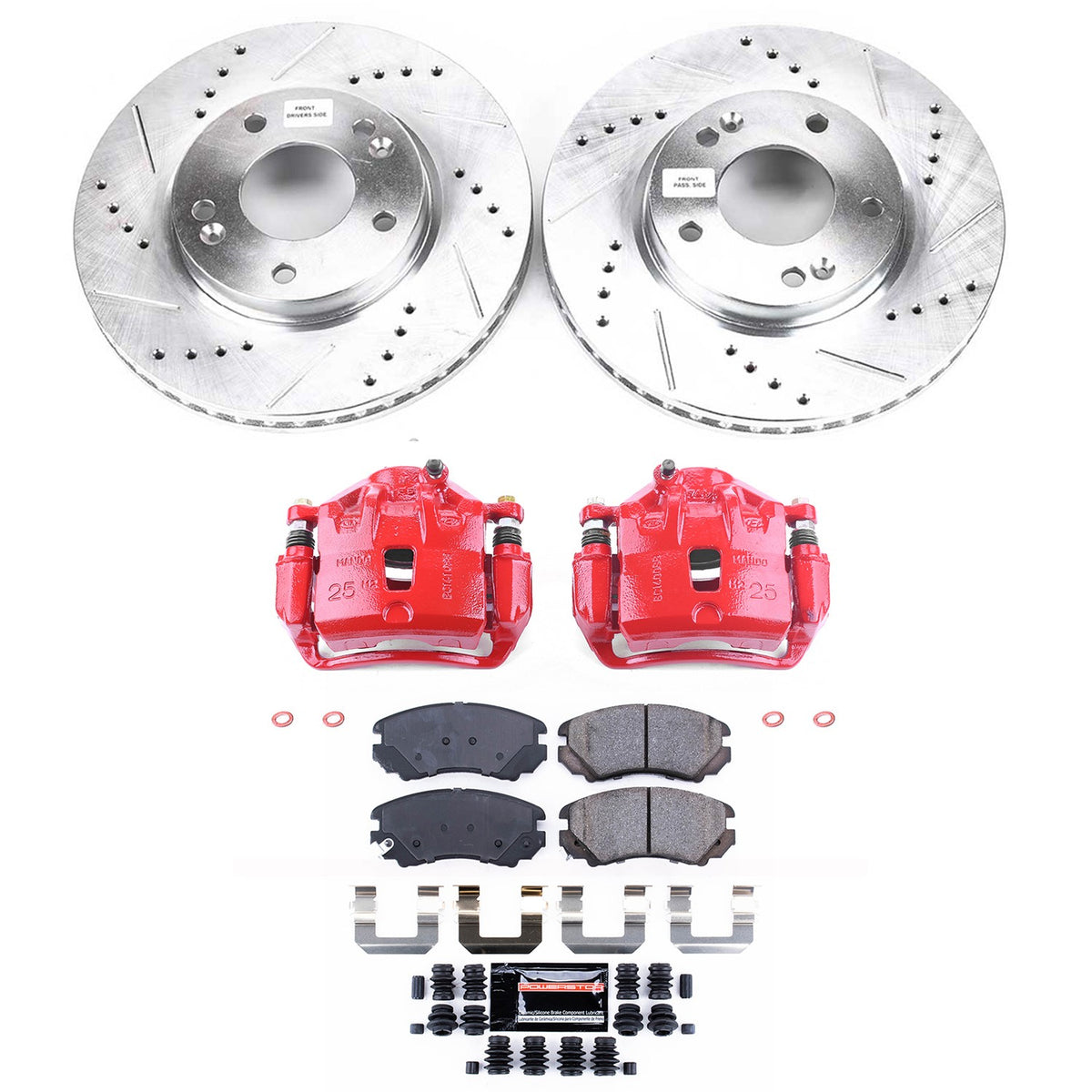 PowerStop Power Stop 06-10 Hyundai Sonata Z23 Evolution Kit w/ Calipers - Front KC165C