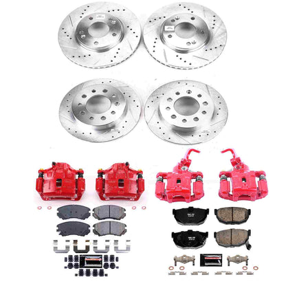 PowerStop Power Stop 04-05 Hyundai Tiburon Z23 Evolution Kit w/ Calipers - Front and Rear KC166A