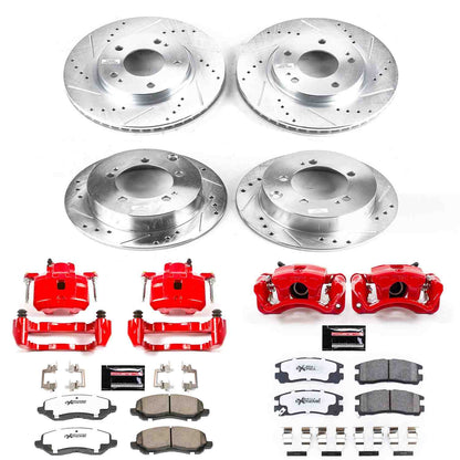 PowerStop Power Stop 01-02 Chrysler Sebring Z26 Street Kit w/ Calipers - Front and Rear KC1683-26