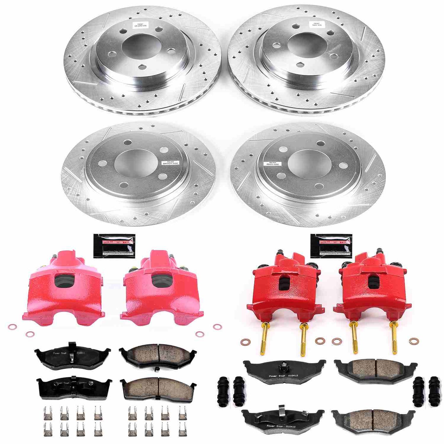 PowerStop Power Stop 99-04 Chrysler 300M Z23 Evolution Kit w/ Calipers - Front and Rear KC1693