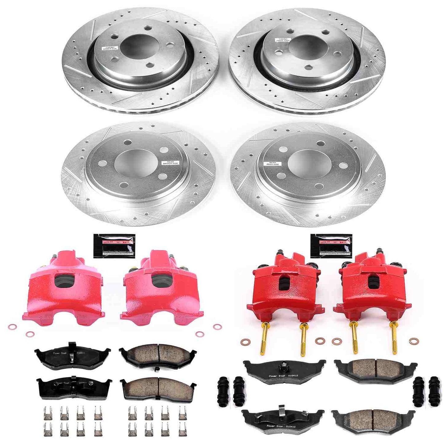 PowerStop Power Stop 99-02 Chrysler 300M Z23 Evolution Kit w/ Calipers - Front and Rear KC1701