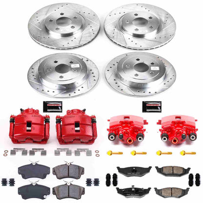 PowerStop Power Stop 01-03 Chrysler PT Cruiser Z23 Evolution Kit w/ Calipers - Front and Rear KC1705A