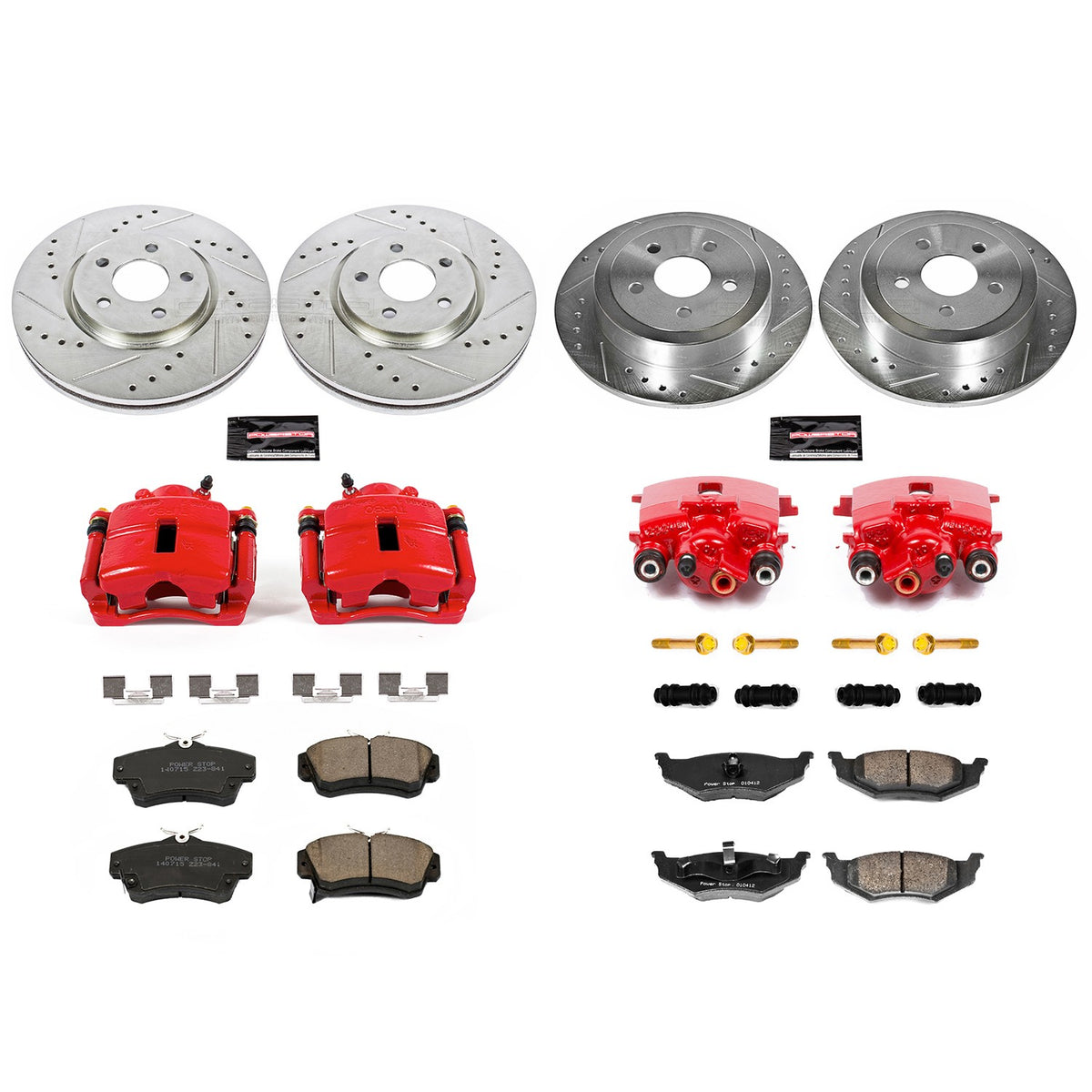 PowerStop Power Stop 04-05 Chrysler PT Cruiser Z23 Evolution Kit w/ Calipers - Front and Rear KC1707