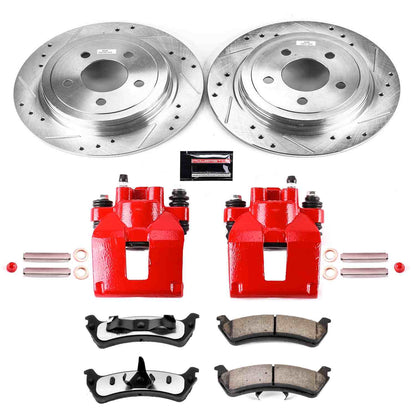 PowerStop Power Stop 2003 Ford Explorer Sport Rear Z36 Truck & Tow Brake Kit w/Calipers KC1770-36