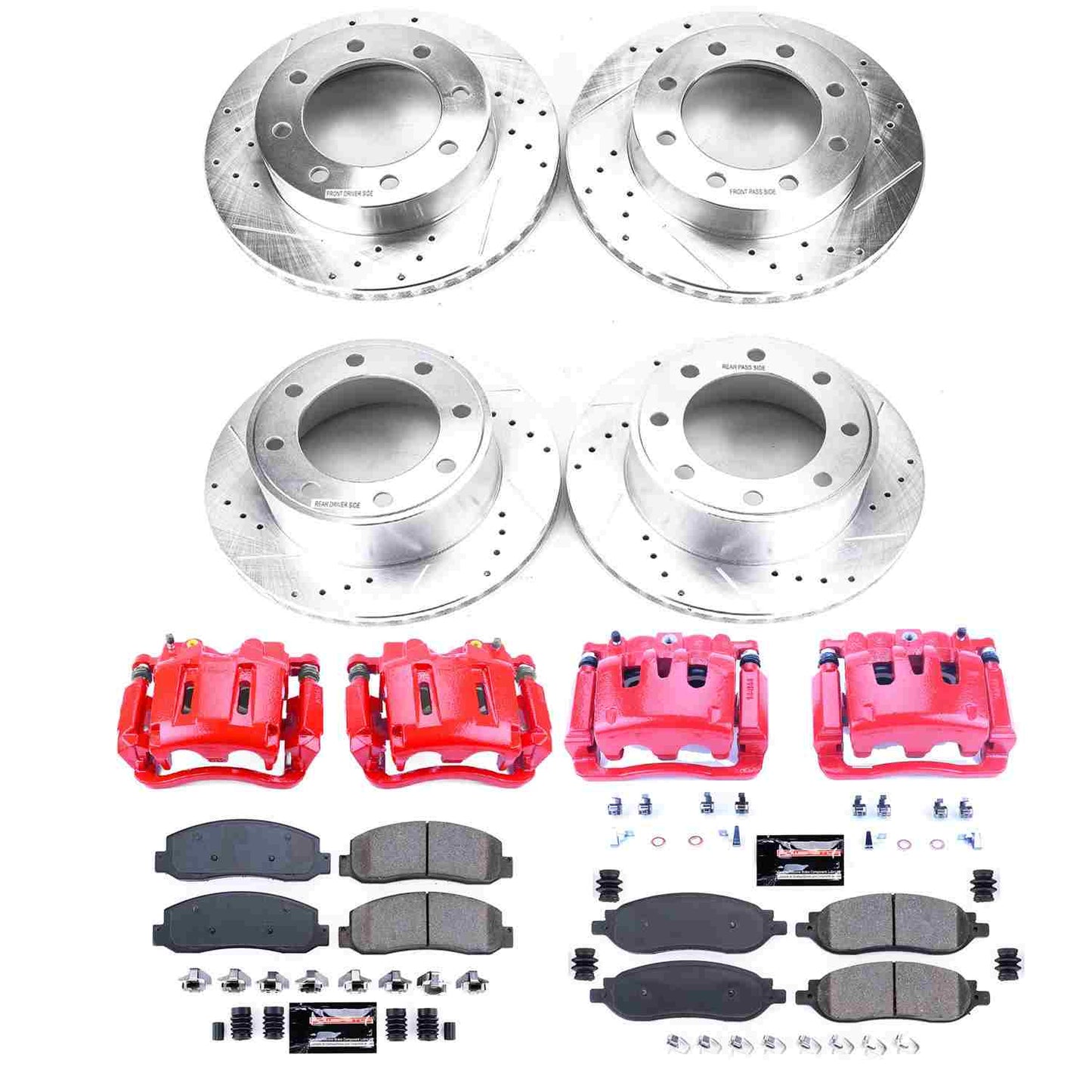 PowerStop Power Stop 05-07 Ford F-250 Super Duty Z23 Evolution Kit w/ Calipers - Front and Rear KC1782