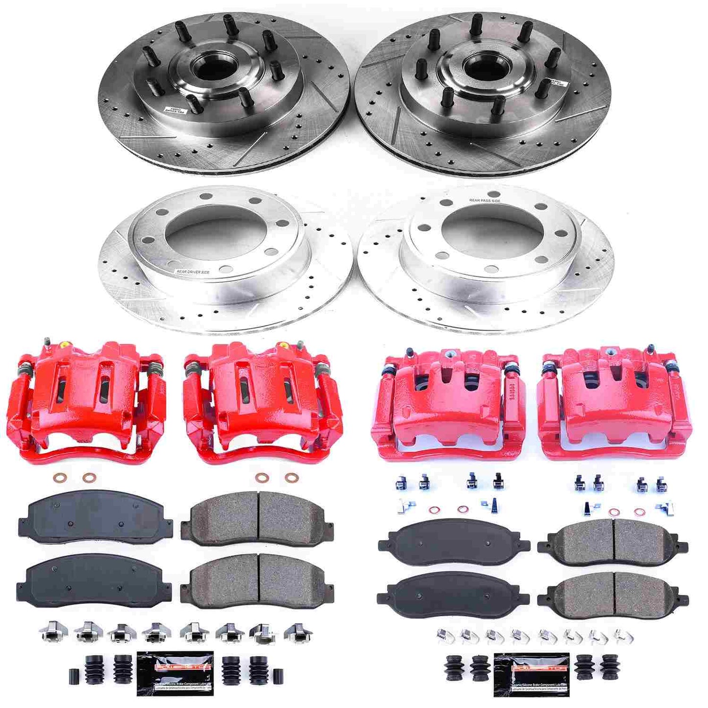 PowerStop Power Stop 05-07 Ford F-250 Super Duty Z23 Evolution Kit w/ Calipers - Front and Rear KC1797