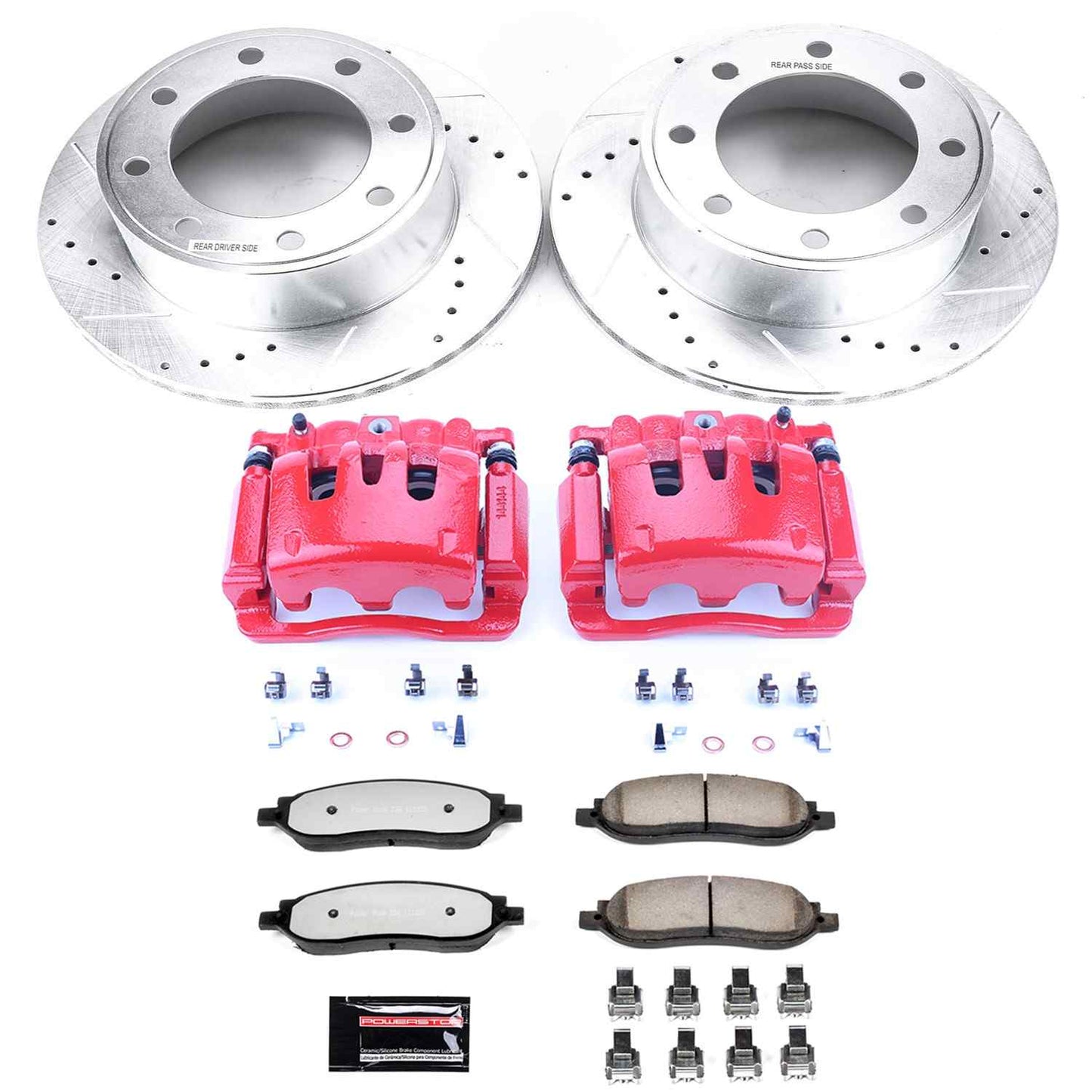PowerStop Power Stop 05-07 Ford F-250 Super Duty Rear Z36 Truck & Tow Brake Kit w/Calipers KC1799-36