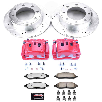 PowerStop Power Stop 05-07 Ford F-250 Super Duty Rear Z36 Truck & Tow Brake Kit w/Calipers KC1799-36