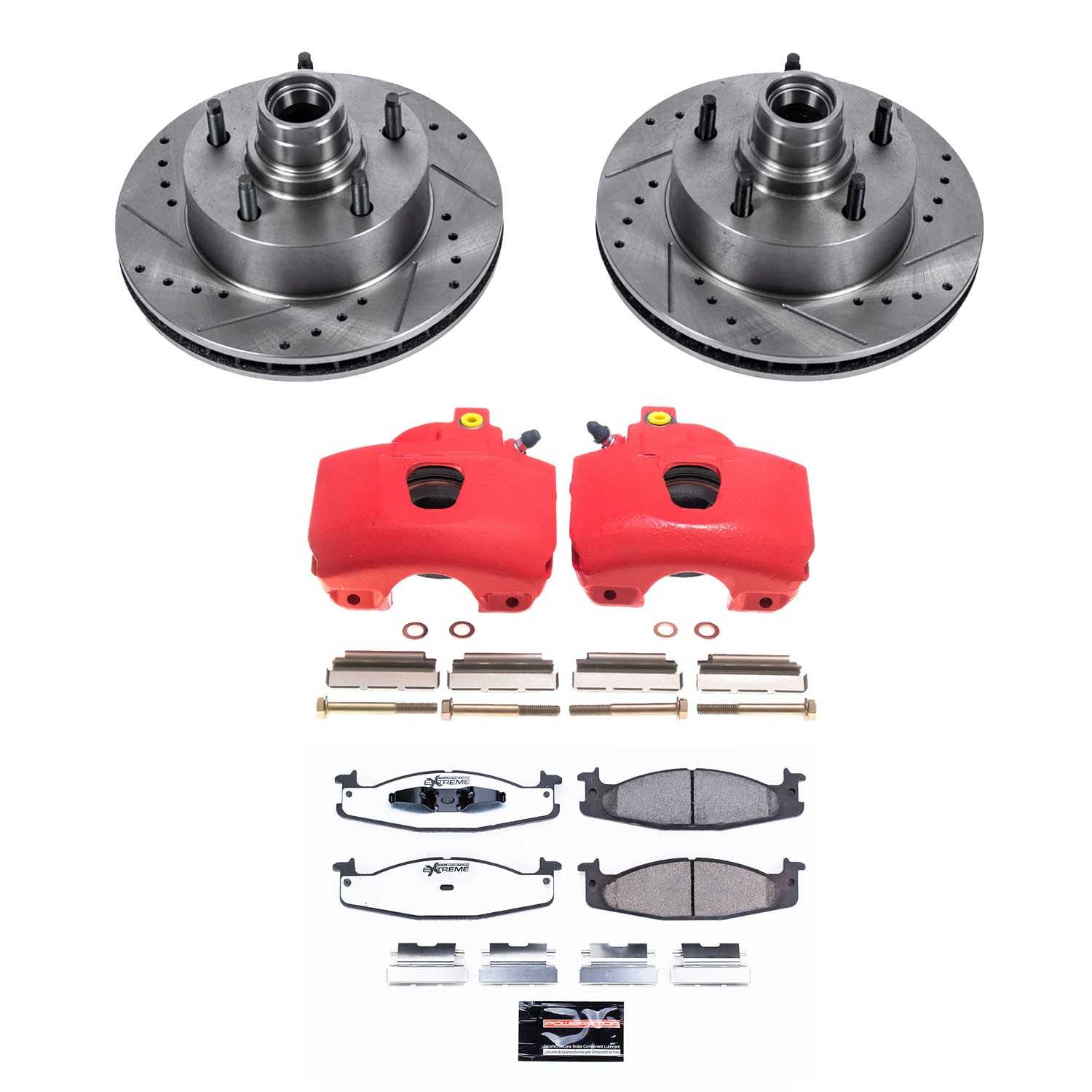 Power Stop 01-94 Ford E-150 Econoline Front Z36 Truck & Tow Brake Kit w/Calipers KC1831-36