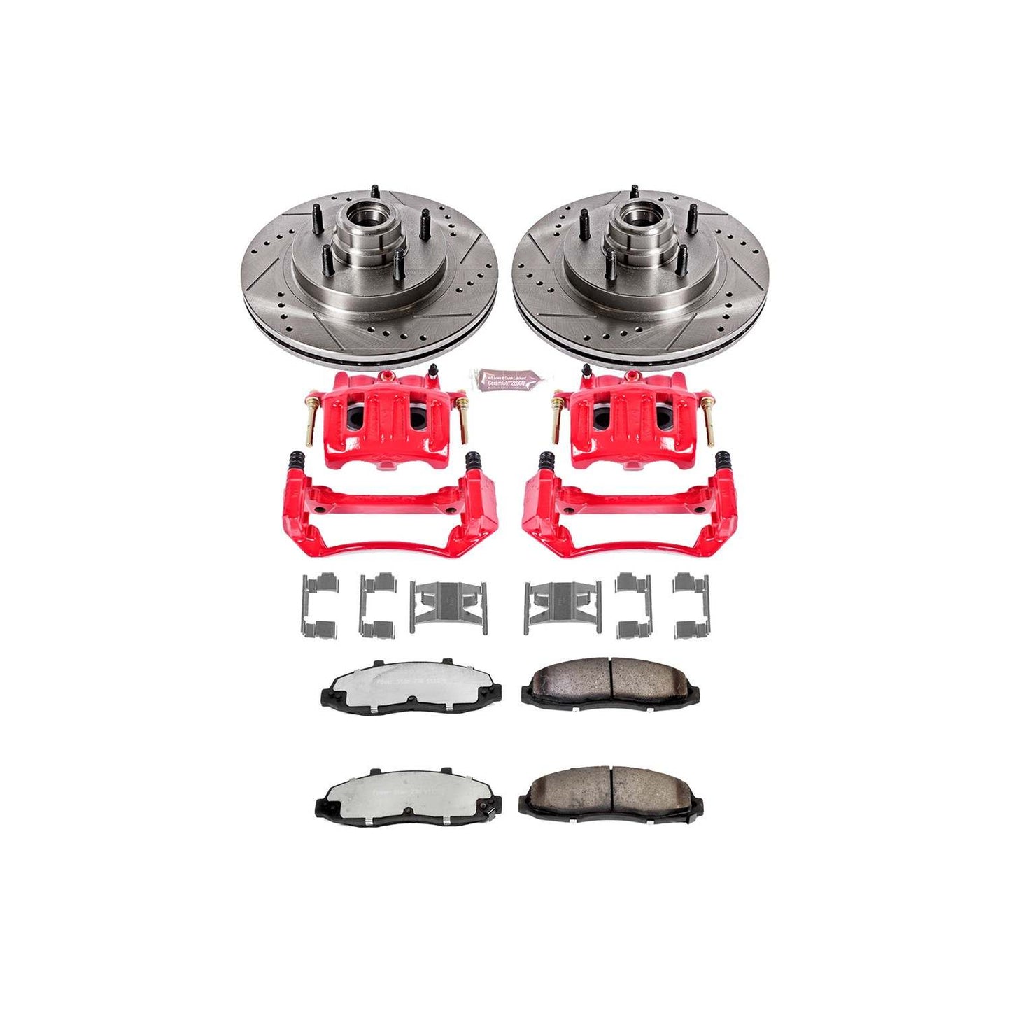 PowerStop Power Stop 97-98 Ford F-150 Front Z36 Truck & Tow Brake Kit w/Calipers KC1863-36