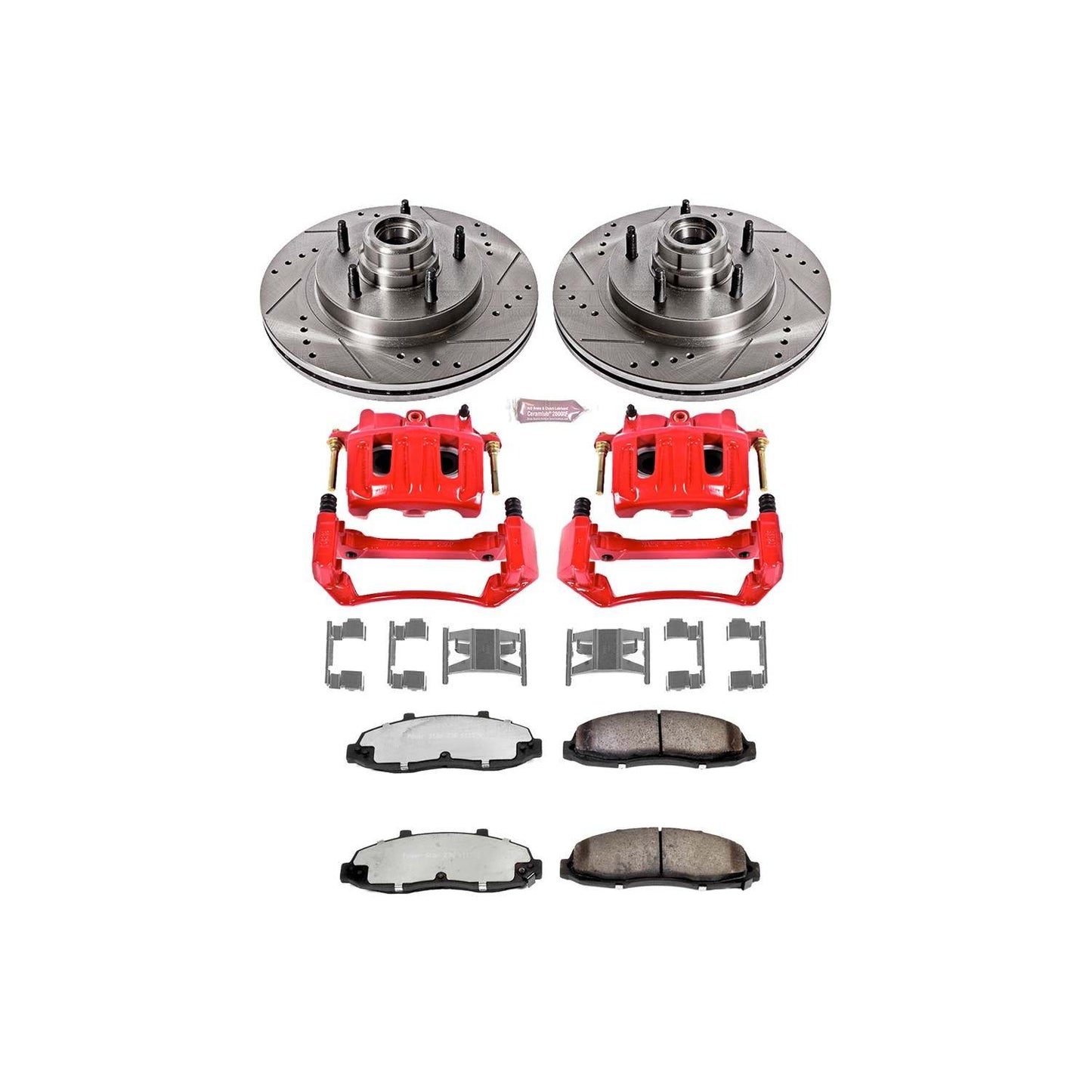 PowerStop Power Stop 99-00 Ford F-150 Front Z36 Truck & Tow Brake Kit w/Calipers KC1863A-36