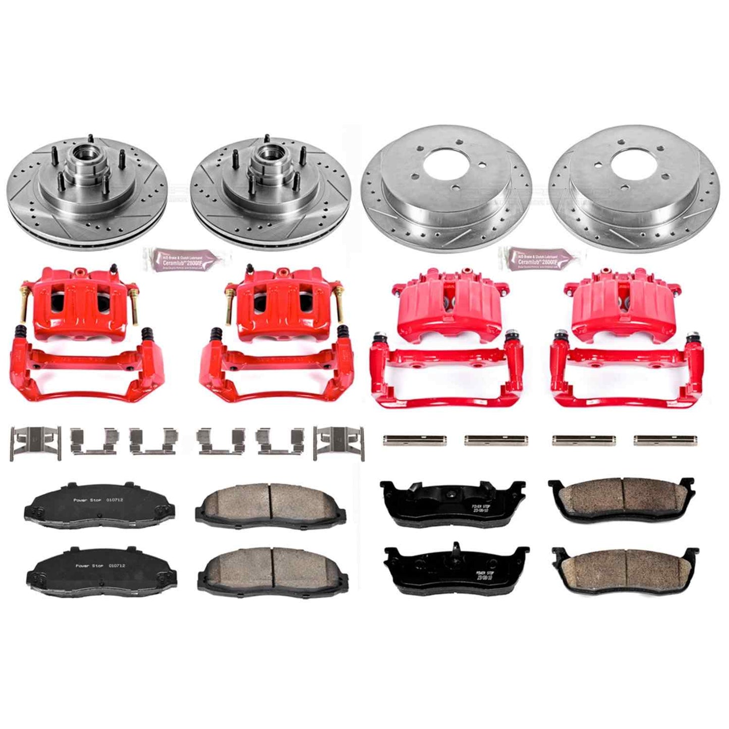 PowerStop Power Stop 99-00 Ford F-150 Z23 Evolution Kit w/ Calipers - Front and Rear KC1864