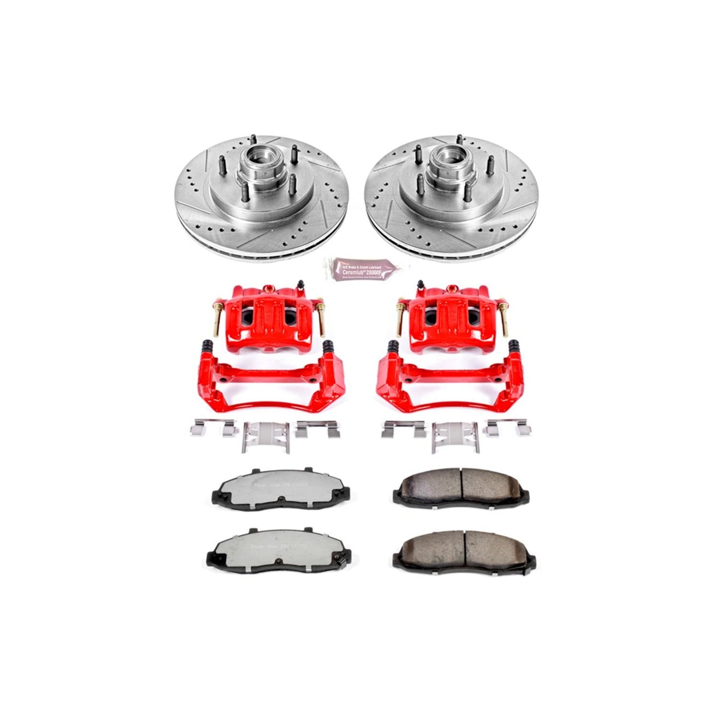 PowerStop Power Stop 97-00 Ford F-150 Front Z36 Truck & Tow Brake Kit w/Calipers KC1865-36