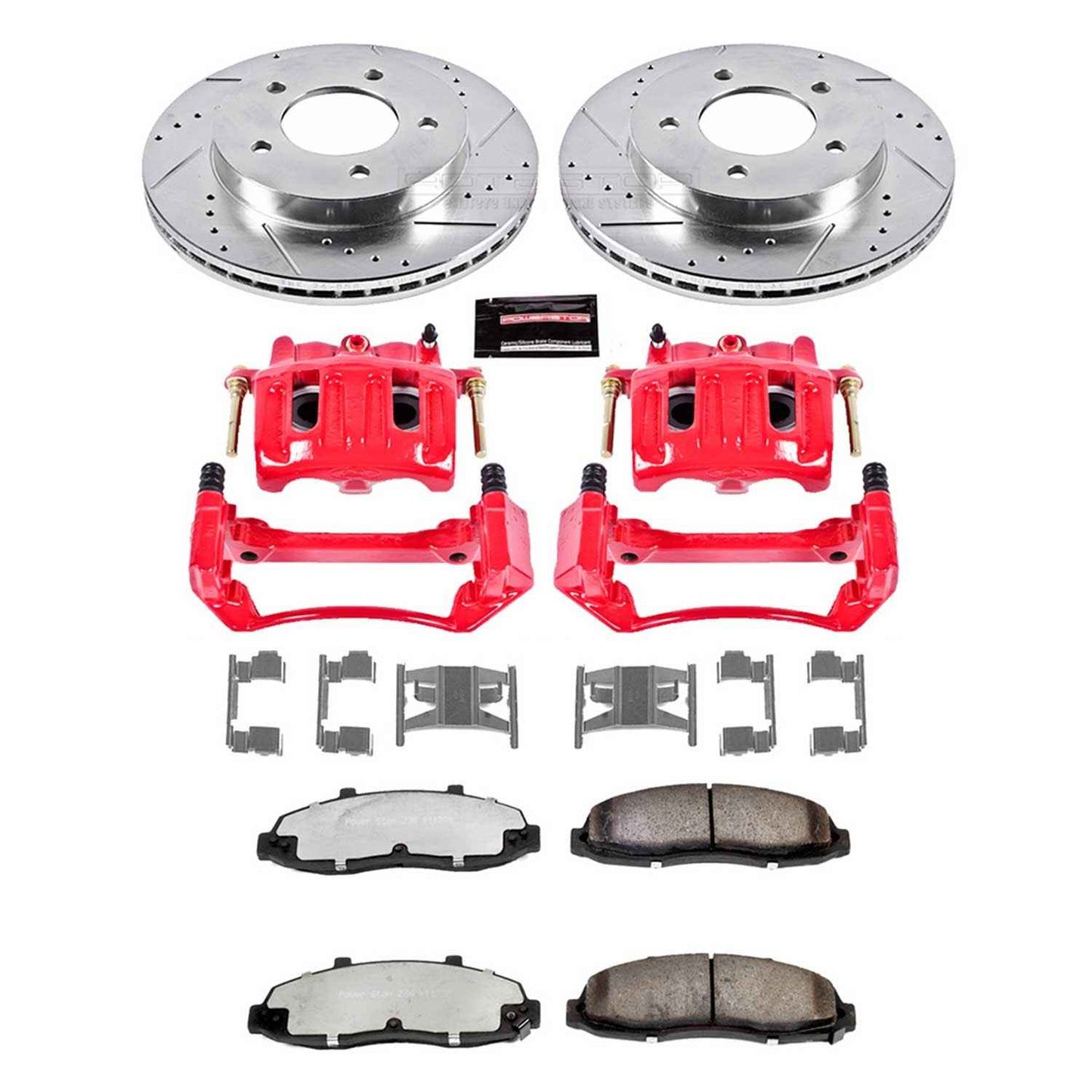 PowerStop Power Stop 97-00 Ford F-150 Front Z36 Truck & Tow Brake Kit w/Calipers KC1866-36