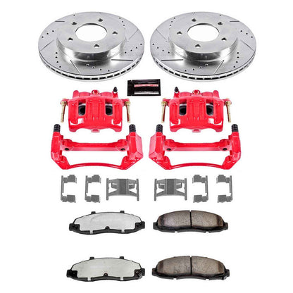 PowerStop Power Stop 97-00 Ford F-150 Front Z36 Truck & Tow Brake Kit w/Calipers KC1866-36