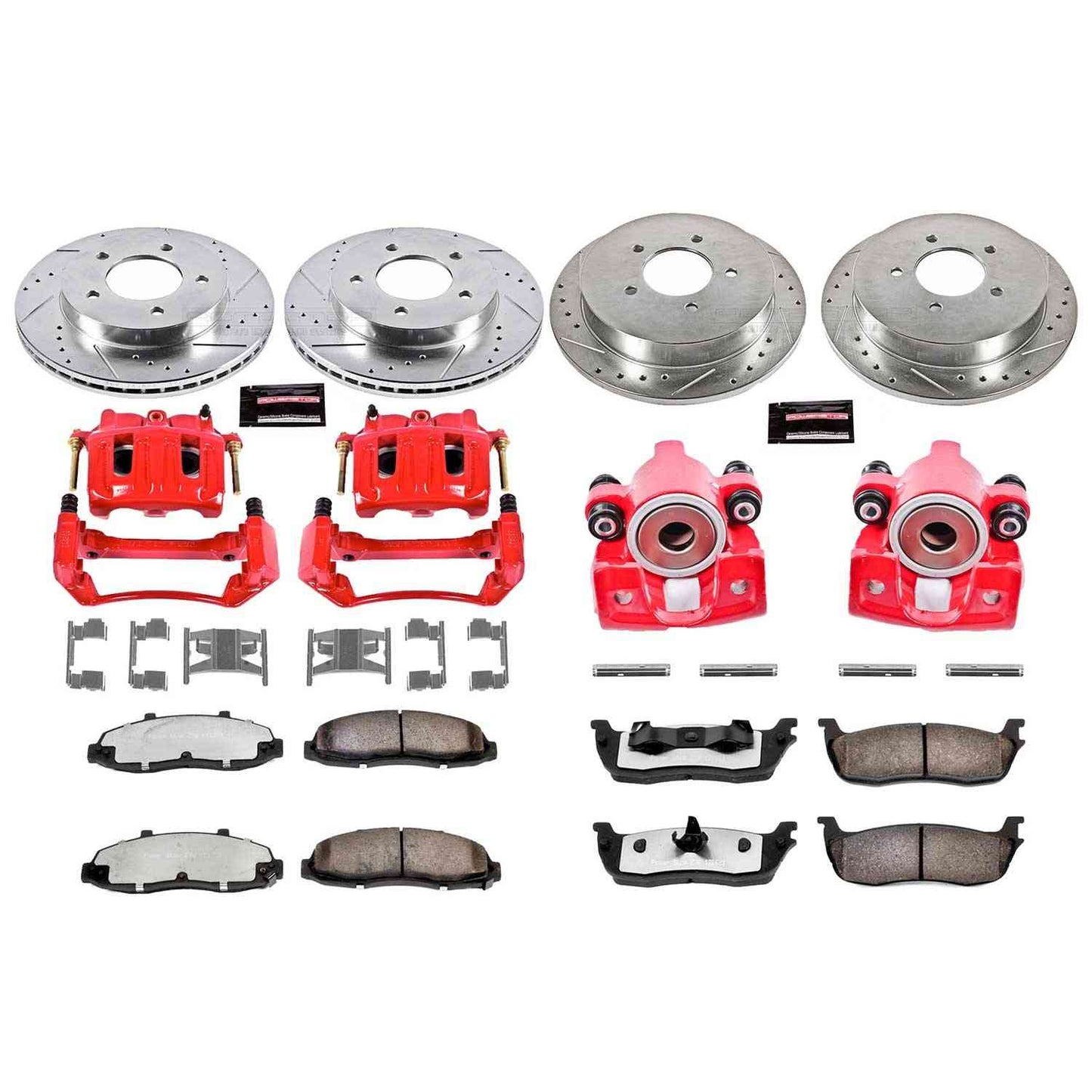PowerStop Power Stop 99-00 Ford F-150 Z36 Truck and Tow Kit w/ Calipers - Front and Rear KC1867-36