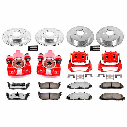PowerStop Power Stop 00-03 Ford F-150 Z36 Truck and Tow Kit w/ Calipers - Front and Rear KC1868-36