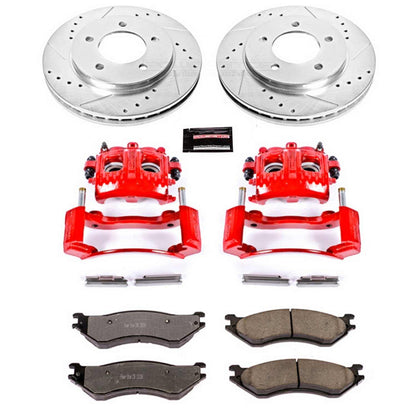 PowerStop Power Stop 97-02 Ford Expedition Front Z36 Truck & Tow Brake Kit w/Calipers KC1869-36