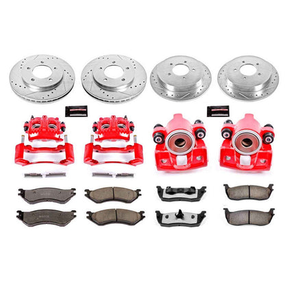 PowerStop Power Stop 97-00 Ford Expedition Z36 Truck and Tow Kit w/ Calipers - Front and Rear KC1870-36