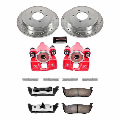 PowerStop Power Stop 97-00 Ford Expedition Rear Z36 Truck & Tow Brake Kit w/Calipers KC1872-36