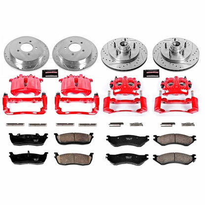 PowerStop Power Stop 99-00 Ford F-150 Z23 Evolution Kit w/ Calipers - Front and Rear KC1881