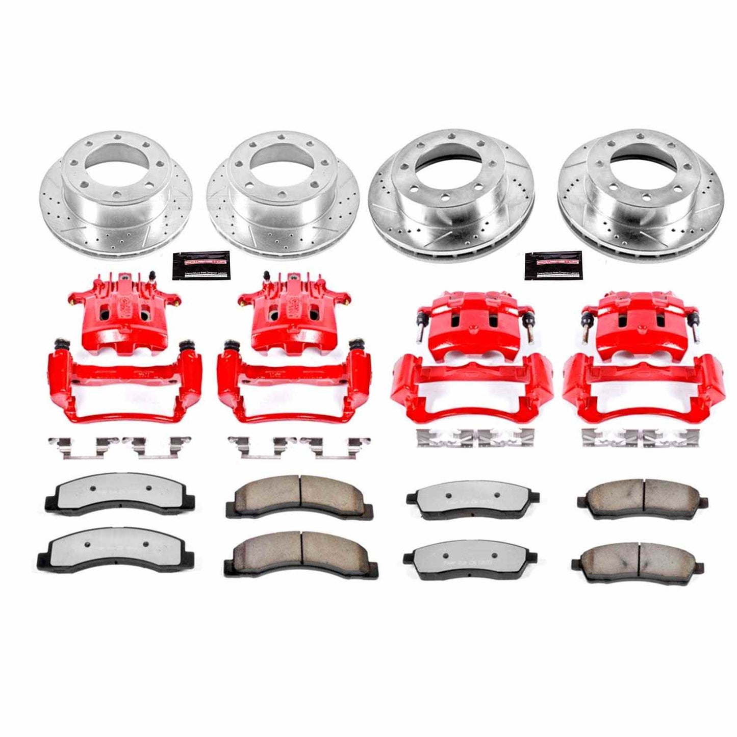 PowerStop Power Stop 1999 Ford F-250 Super Duty Z36 Truck and Tow Kit w/ Calipers - Front and Rear KC1887-36