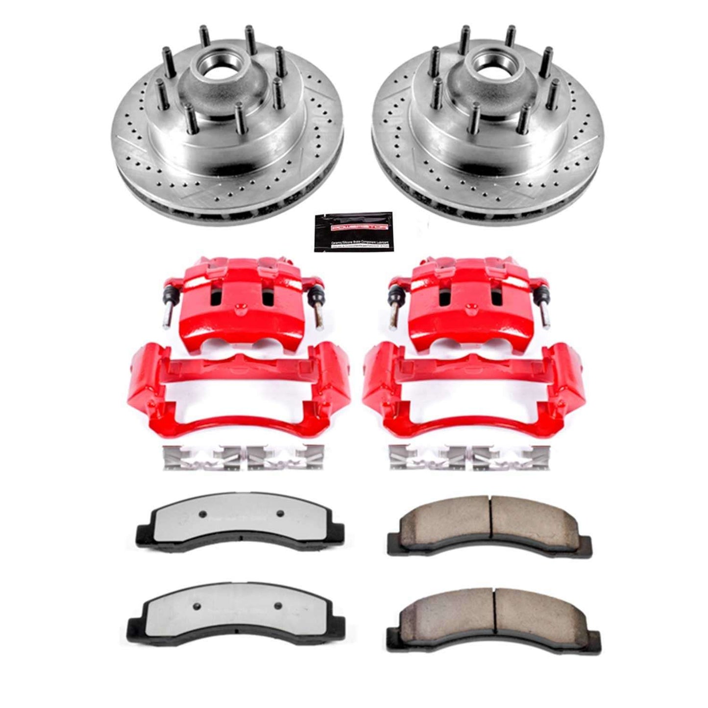 PowerStop Power Stop 99-01 Ford F-250 Super Duty Front Z36 Truck & Tow Brake Kit w/Calipers KC1891-36