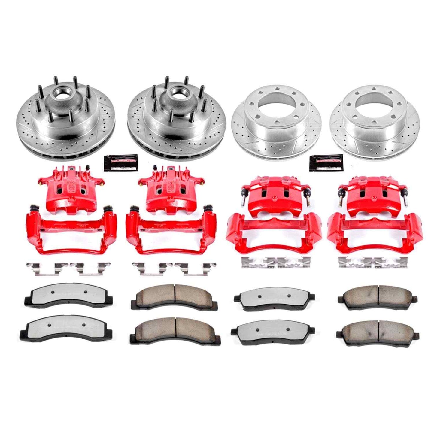PowerStop Power Stop 99-00 Ford F-250 Super Duty Z36 Truck and Tow Kit w/ Calipers - Front and Rear KC1892-36
