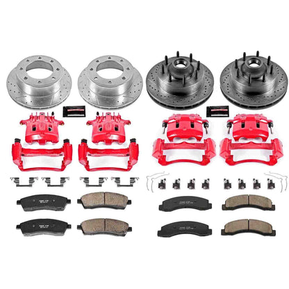 PowerStop Power Stop 99-00 Ford F-250 Super Duty Z23 Evolution Kit w/ Calipers - Front and Rear KC1892