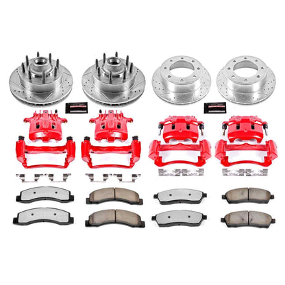 PowerStop Power Stop 2000 Ford Excursion Z36 Truck and Tow Kit w/ Calipers - Front and Rear KC1894-36