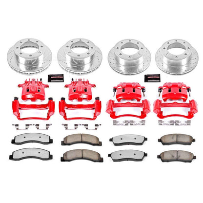 PowerStop Power Stop 2000 Ford Excursion Z36 Truck and Tow Kit w/ Calipers - Front and Rear KC1906-36