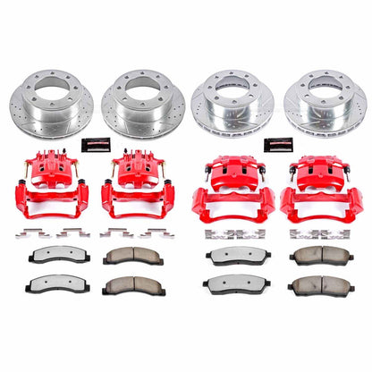 PowerStop Power Stop 00-05 Ford Excursion Z36 Truck and Tow Kit w/ Calipers - Front and Rear KC1906A-36