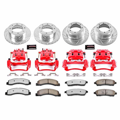 PowerStop Power Stop 00-04 Ford F-350 Super Duty Z36 Truck and Tow Kit w/ Calipers - Front and Rear KC1907A-36