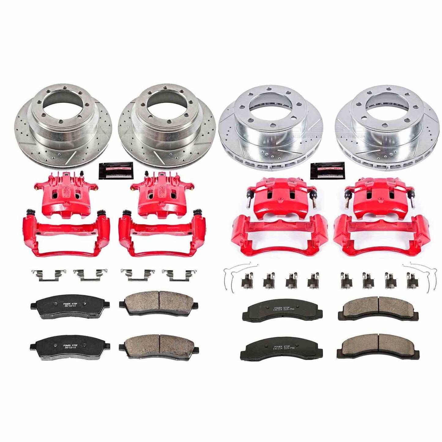 PowerStop Power Stop 99-00 Ford F-350 Super Duty Z23 Evolution Kit w/ Calipers - Front and Rear KC1907