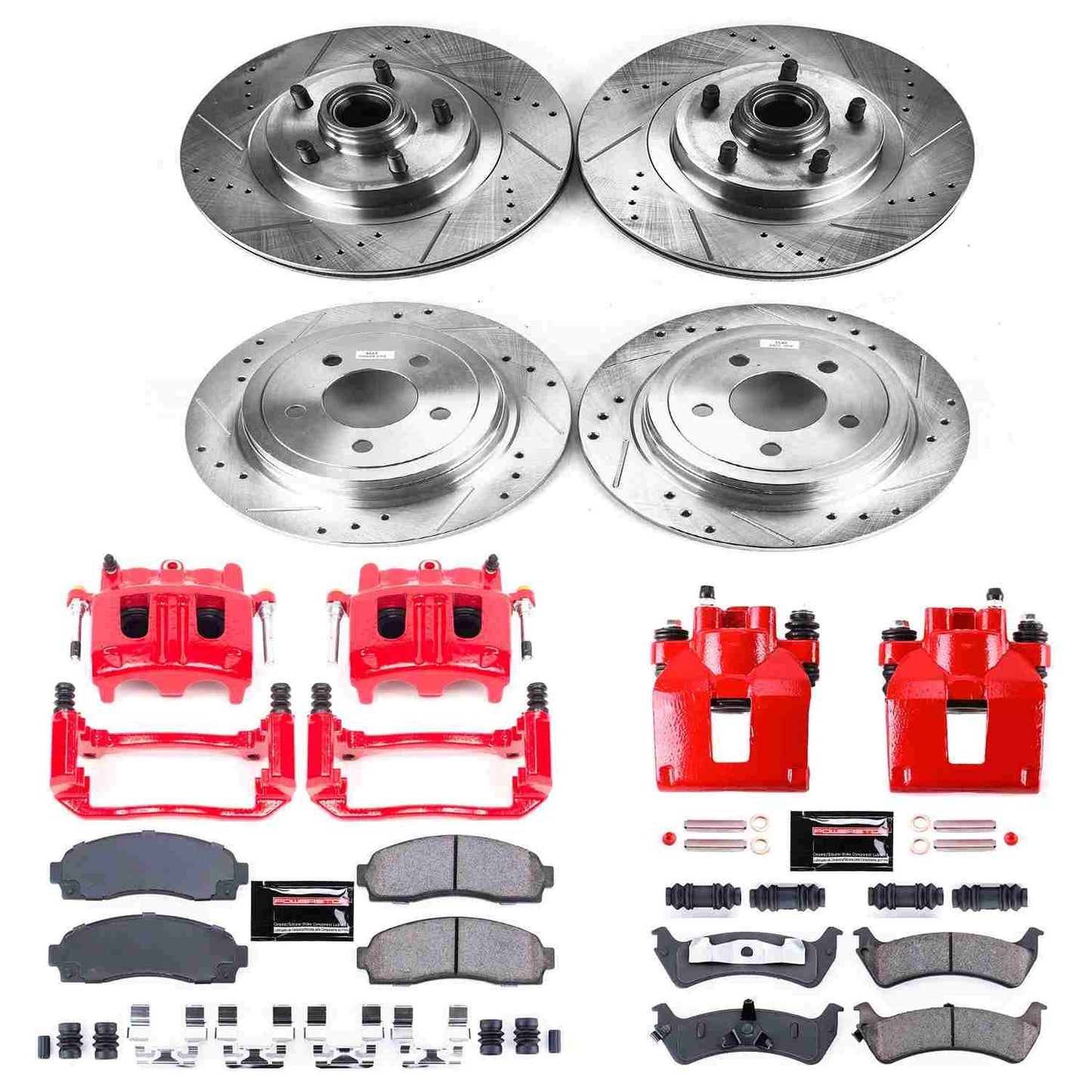 PowerStop Power Stop 2003 Ford Explorer Sport Z23 Evolution Kit w/ Calipers - Front and Rear KC1921