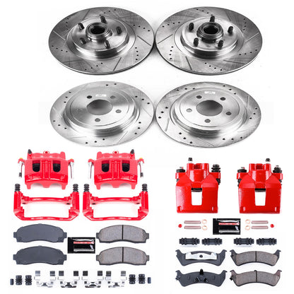 PowerStop Power Stop 2003 Ford Explorer Sport Z23 Evolution Kit w/ Calipers - Front and Rear KC1921