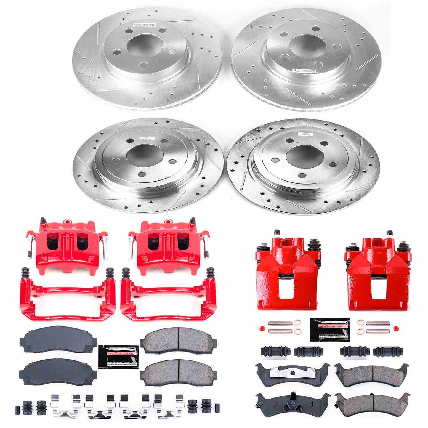 PowerStop Power Stop 2003 Ford Explorer Sport Z23 Evolution Kit w/ Calipers - Front and Rear KC1924