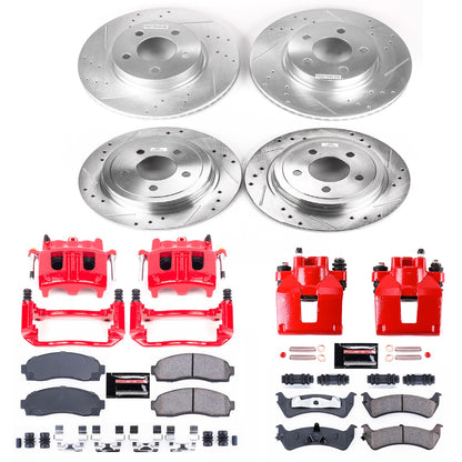 PowerStop Power Stop 2003 Ford Explorer Sport Z23 Evolution Kit w/ Calipers - Front and Rear KC1924