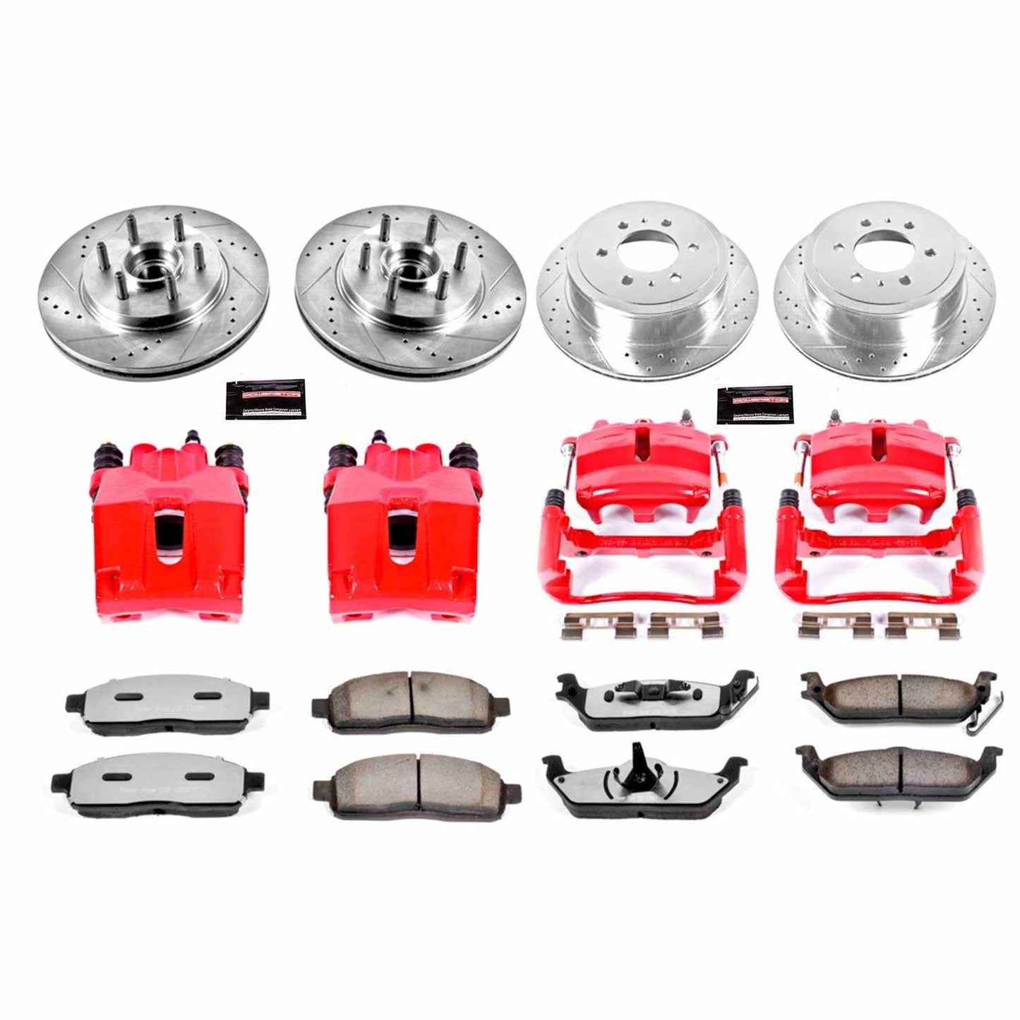 PowerStop Power Stop 2004 Ford F-150 Z36 Truck and Tow Kit w/ Calipers - Front and Rear KC1940-36