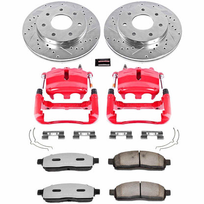 PowerStop Power Stop 2004 Ford F-150 Front Z36 Truck & Tow Brake Kit w/Calipers KC1946-36