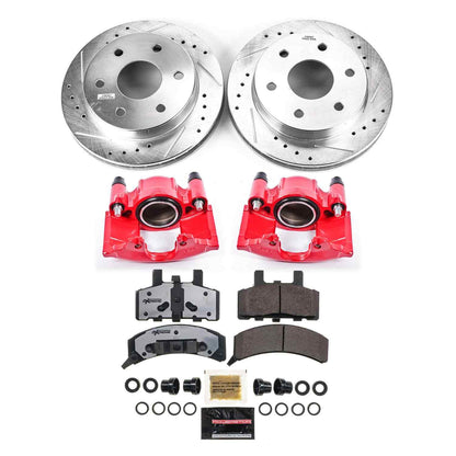 PowerStop Power Stop 99-00 Cadillac Escalade Front Z36 Truck & Tow Brake Kit w/Calipers KC1970-36