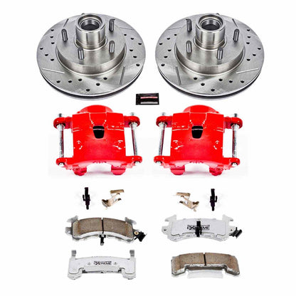 PowerStop Power Stop 95-97 Chevrolet Blazer Front Z26 Street Warrior Brake Kit w/Calipers KC1985-26