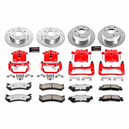 PowerStop Power Stop 03-05 Chevrolet Astro Z36 Truck and Tow Kit w/ Calipers - Front and Rear KC2010A-36