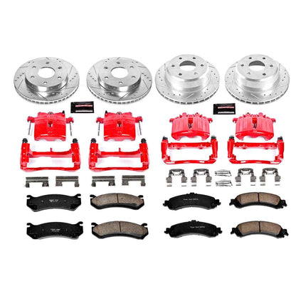 PowerStop Power Stop 02-06 Cadillac Escalade Z23 Evolution Kit w/ Calipers - Front and Rear KC2015