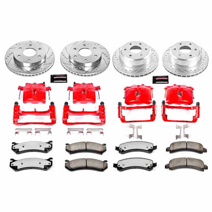 PowerStop Power Stop 03-06 Cadillac Escalade Z36 Truck and Tow Kit w/ Calipers - Front and Rear KC2016-36