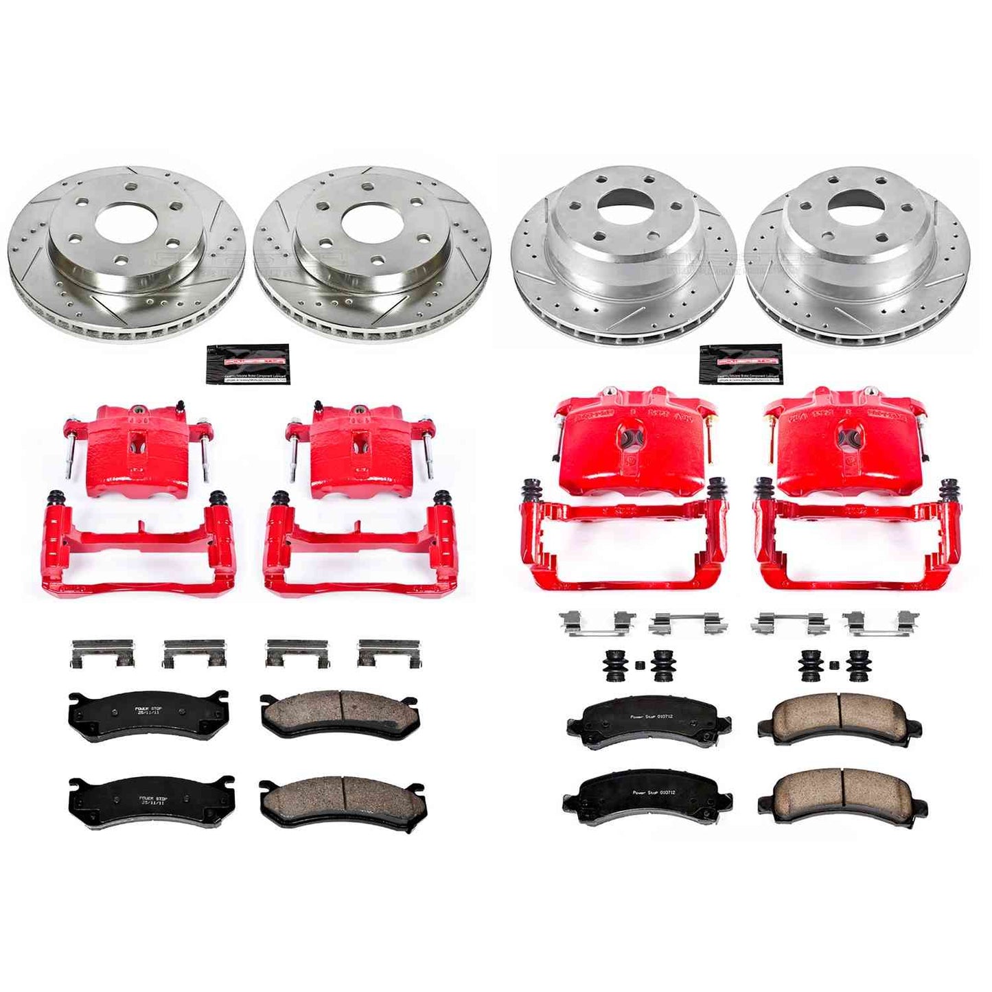 PowerStop Power Stop 03-06 Cadillac Escalade Z23 Evolution Kit w/ Calipers - Front and Rear KC2016