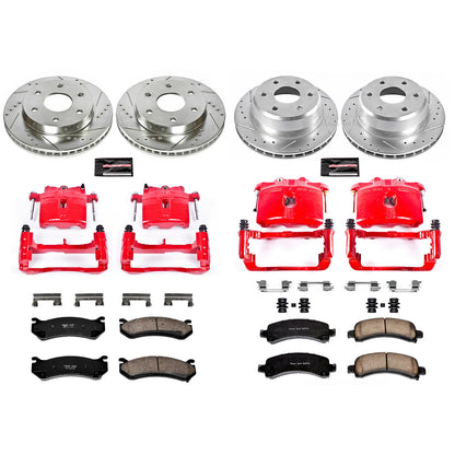 PowerStop Power Stop 03-06 Cadillac Escalade Z23 Evolution Kit w/ Calipers - Front and Rear KC2016