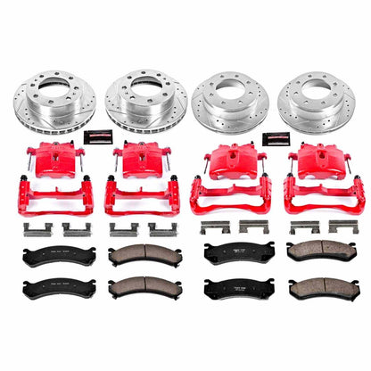 PowerStop Power Stop 01-03 Chevrolet Silverado 1500 HD Z23 Evolution Kit w/ Calipers - Front and Rear KC2023A
